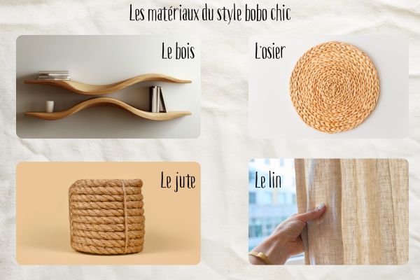 matériaux style bobo chic
