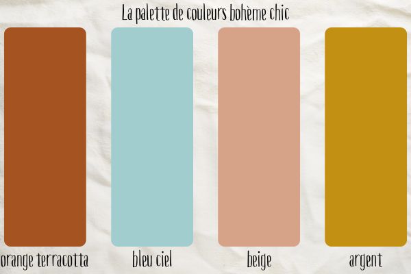 palette couleurs bohème