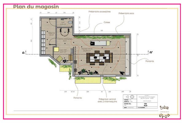 Plan AutoCad imprimé