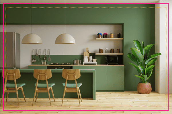 Décoration d'intérieur d'une cuisine en teintes naturelles