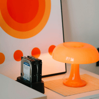lampe de chevet champignon style moderniste