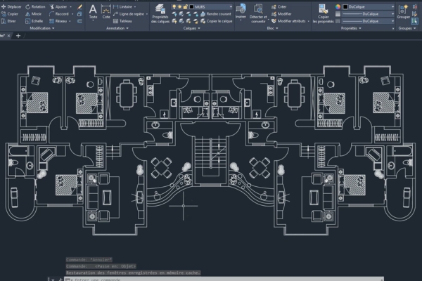 Plan réalisé sur Autocad