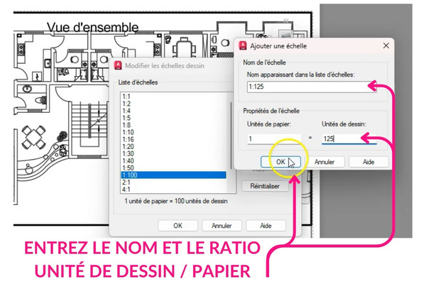 Faire une mise à l'echelle AutoCAD