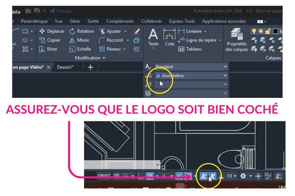 Système de mesure annotative AutoCAD