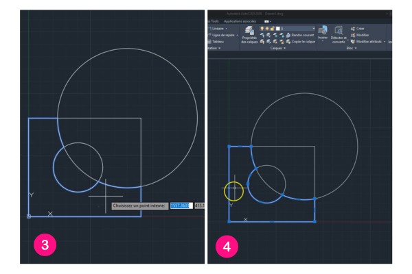 creer un contour sur autocad