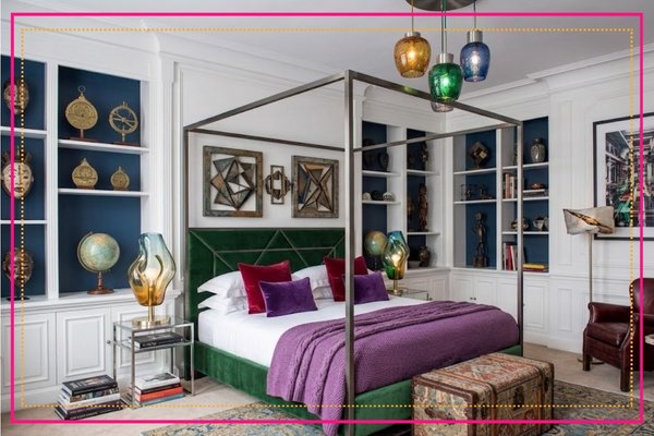 Décoration d'une chambre de style éclectique