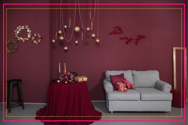 deco de noel bordeaux dores