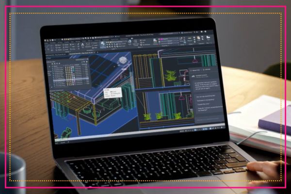 interface du logiciel de CAO AutoCAD