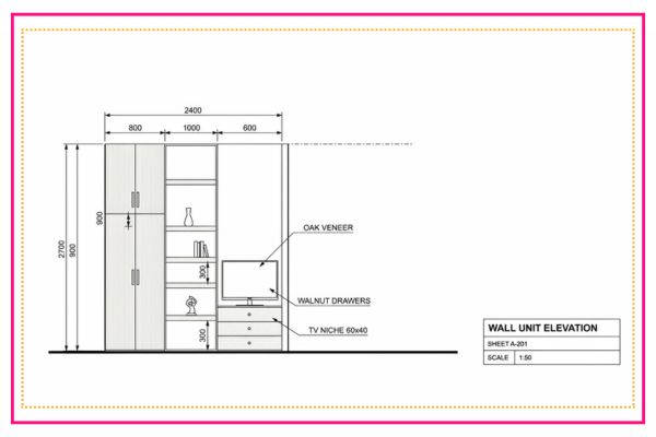 plan de facade interieure