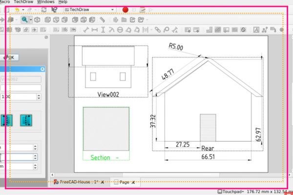 interface logicielle freecad techdraw