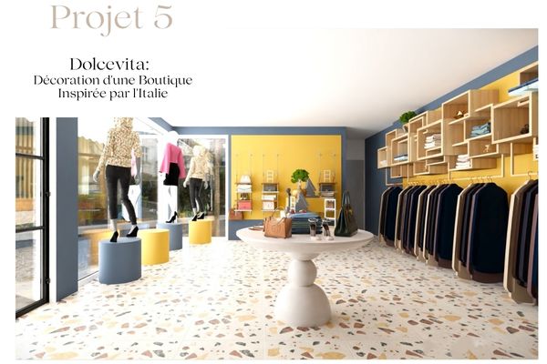 projet decoration boutique italienne